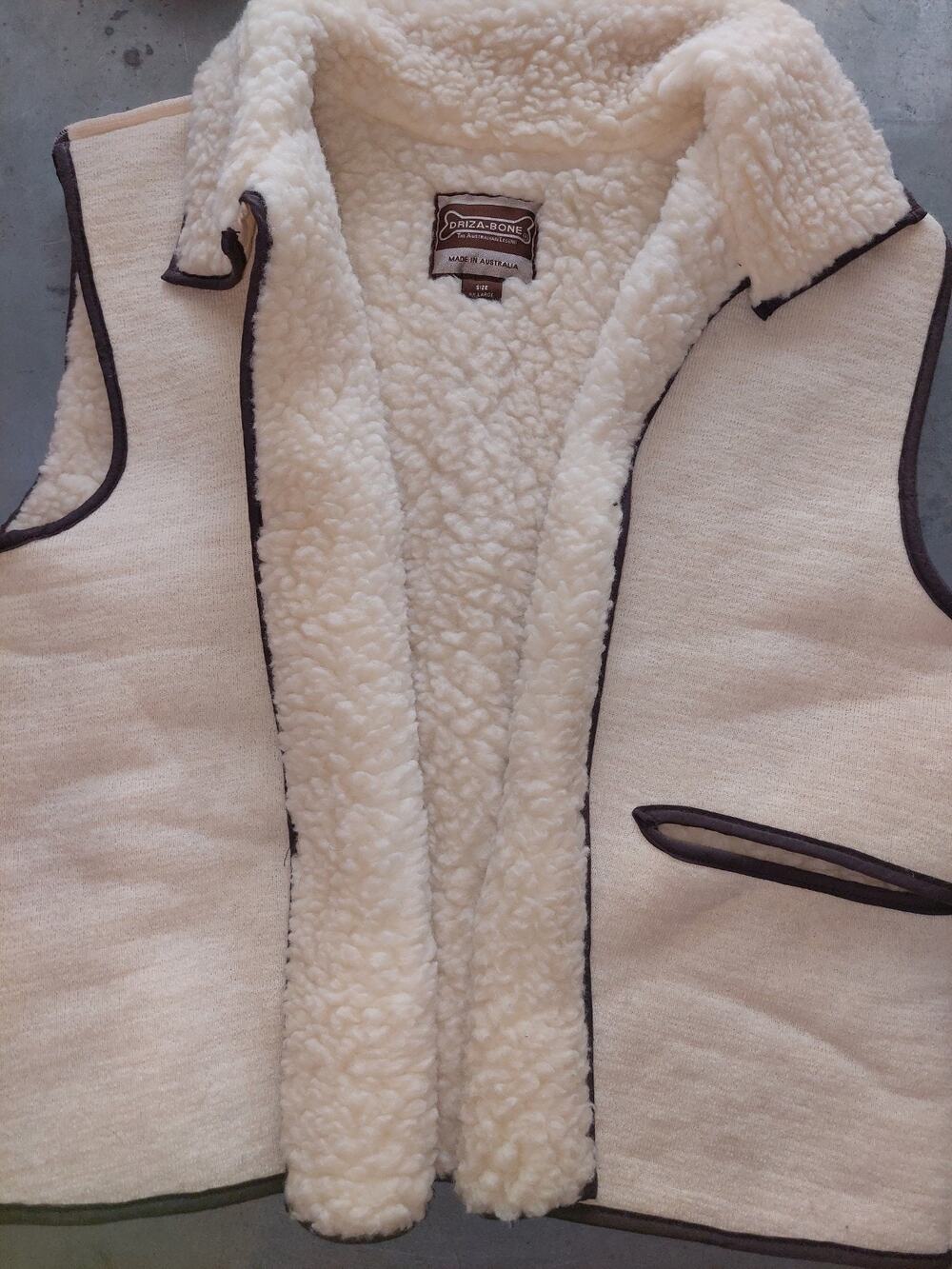 DRIZABONE AUSTRALIA 100% Wool Fleece Liner Vest XXL